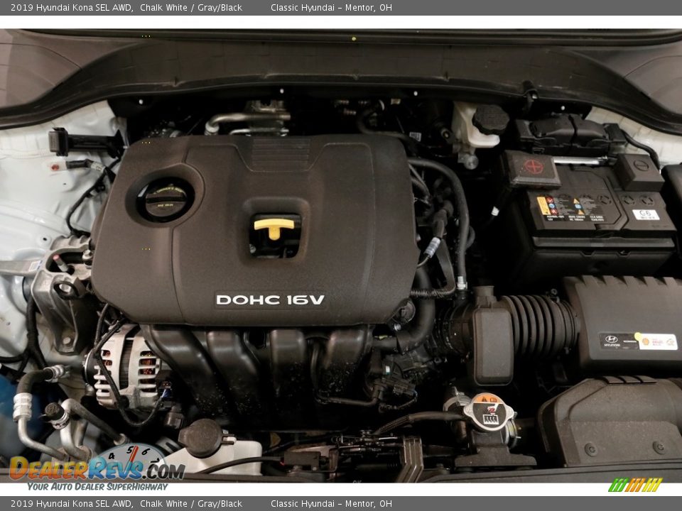 2019 Hyundai Kona SEL AWD Chalk White / Gray/Black Photo #20