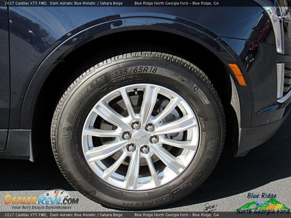 2017 Cadillac XT5 FWD Dark Adriatic Blue Metallic / Sahara Beige Photo #9