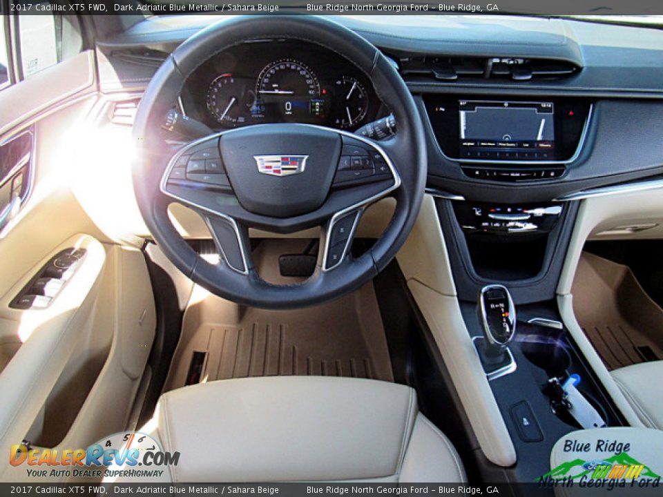 2017 Cadillac XT5 FWD Dark Adriatic Blue Metallic / Sahara Beige Photo #14