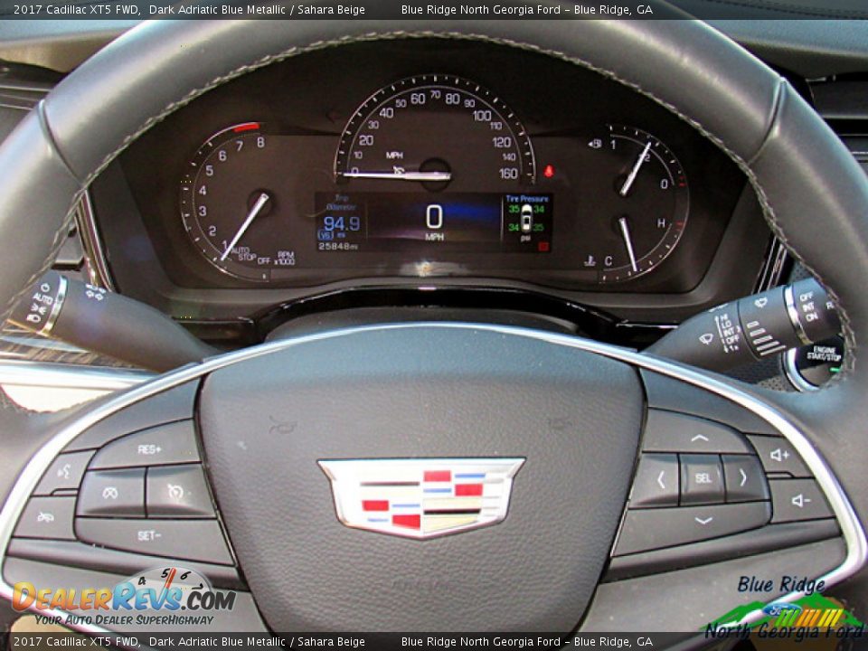 2017 Cadillac XT5 FWD Dark Adriatic Blue Metallic / Sahara Beige Photo #17