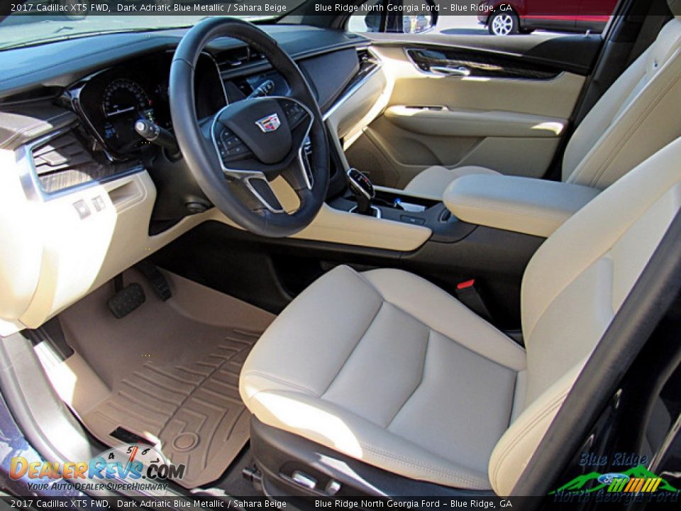 2017 Cadillac XT5 FWD Dark Adriatic Blue Metallic / Sahara Beige Photo #25