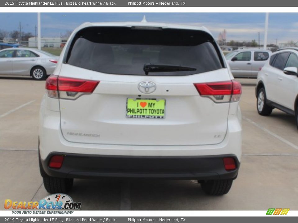 2019 Toyota Highlander LE Plus Blizzard Pearl White / Black Photo #7