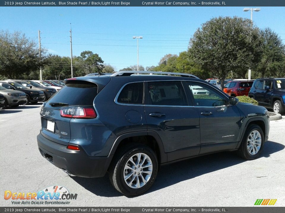 2019 Jeep Cherokee Latitude Blue Shade Pearl / Black/Light Frost Beige Photo #5