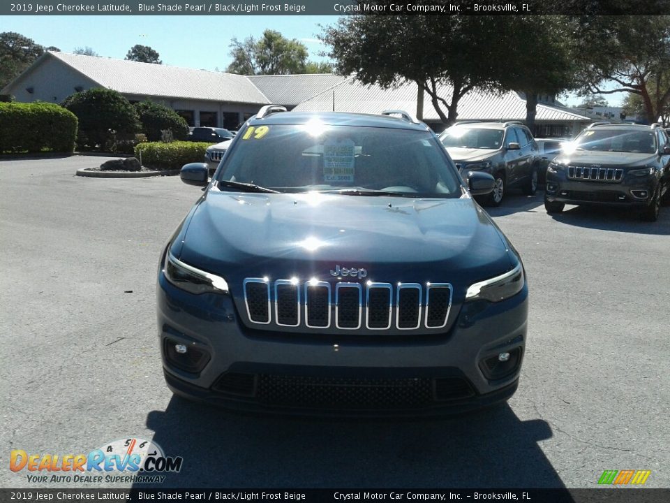 2019 Jeep Cherokee Latitude Blue Shade Pearl / Black/Light Frost Beige Photo #8