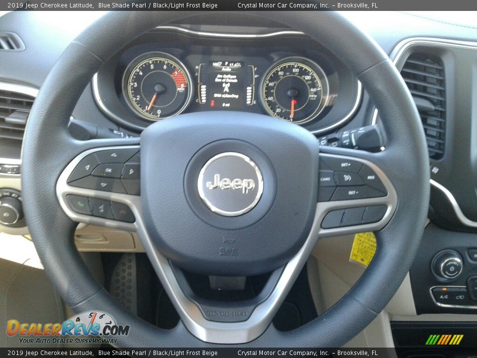 2019 Jeep Cherokee Latitude Blue Shade Pearl / Black/Light Frost Beige Photo #14