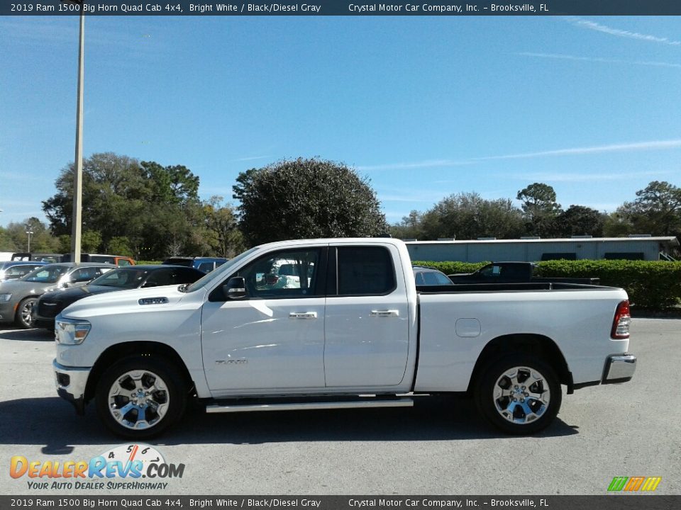 2019 Ram 1500 Big Horn Quad Cab 4x4 Bright White / Black/Diesel Gray Photo #2