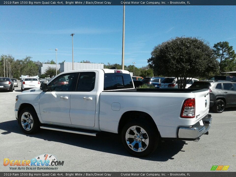 2019 Ram 1500 Big Horn Quad Cab 4x4 Bright White / Black/Diesel Gray Photo #3