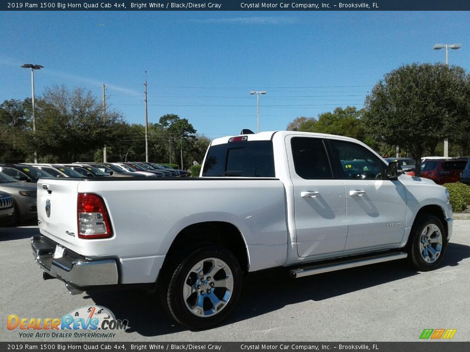 2019 Ram 1500 Big Horn Quad Cab 4x4 Bright White / Black/Diesel Gray Photo #5