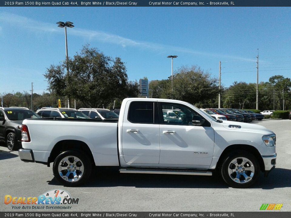 2019 Ram 1500 Big Horn Quad Cab 4x4 Bright White / Black/Diesel Gray Photo #6