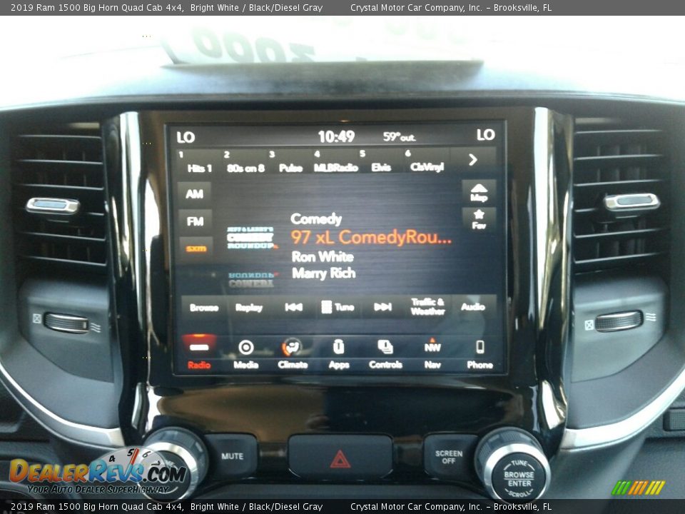 2019 Ram 1500 Big Horn Quad Cab 4x4 Bright White / Black/Diesel Gray Photo #15