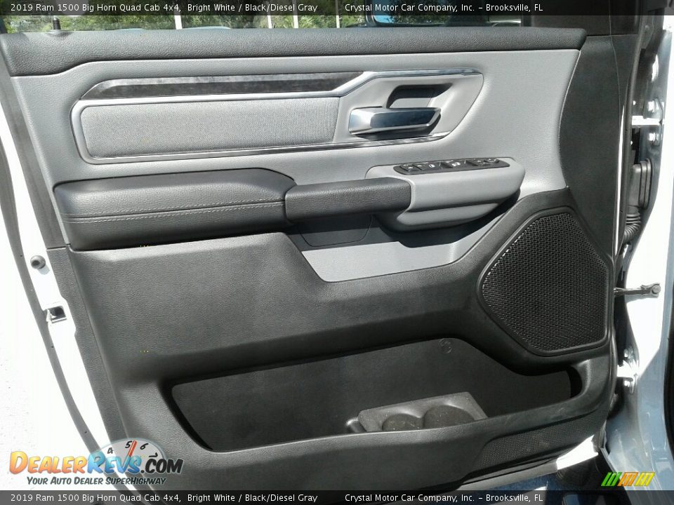 2019 Ram 1500 Big Horn Quad Cab 4x4 Bright White / Black/Diesel Gray Photo #17