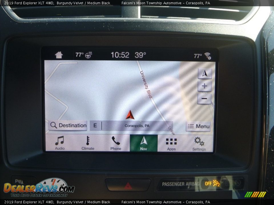 2019 Ford Explorer XLT 4WD Burgundy Velvet / Medium Black Photo #14