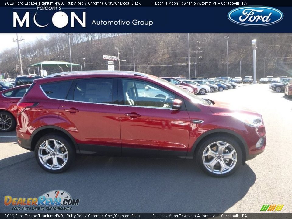2019 Ford Escape Titanium 4WD Ruby Red / Chromite Gray/Charcoal Black Photo #1