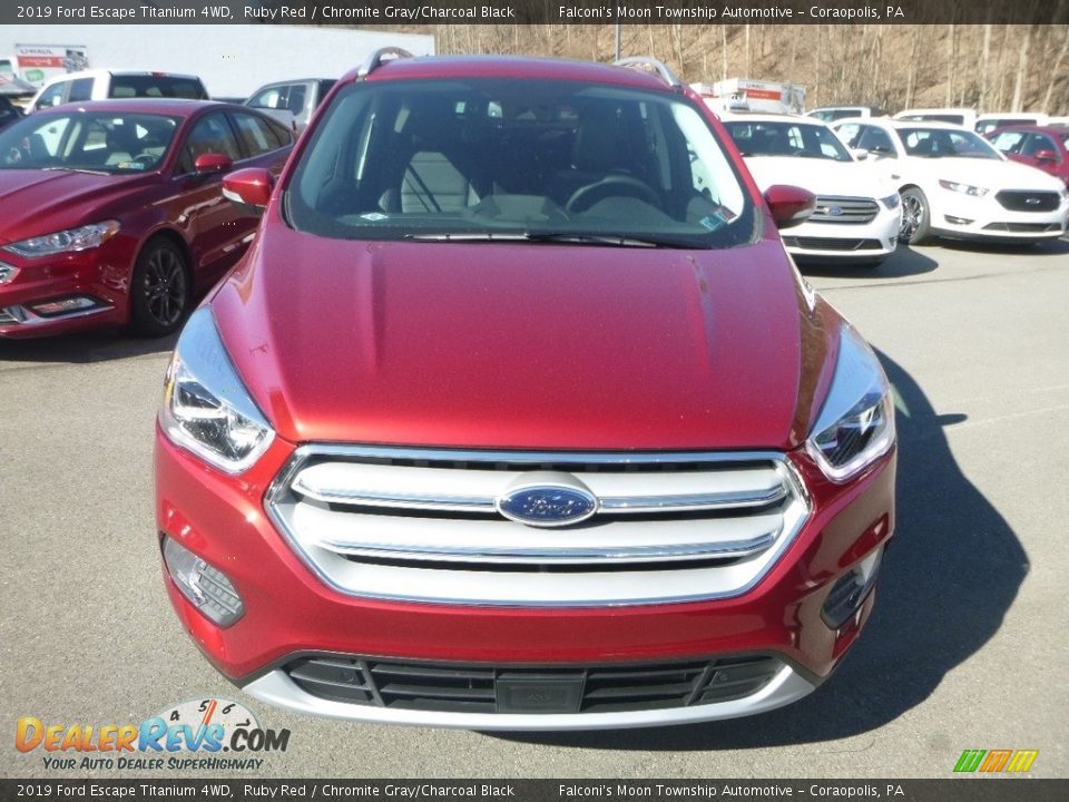 2019 Ford Escape Titanium 4WD Ruby Red / Chromite Gray/Charcoal Black Photo #3