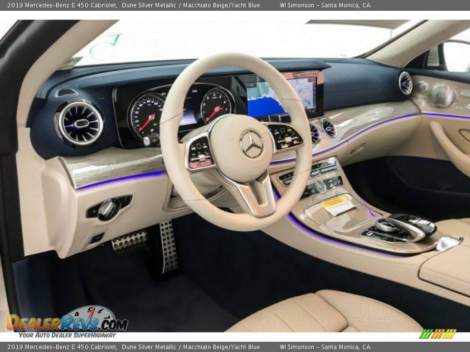 2019 Mercedes-Benz E 450 Cabriolet Dune Silver Metallic / Macchiato Beige/Yacht Blue Photo #4