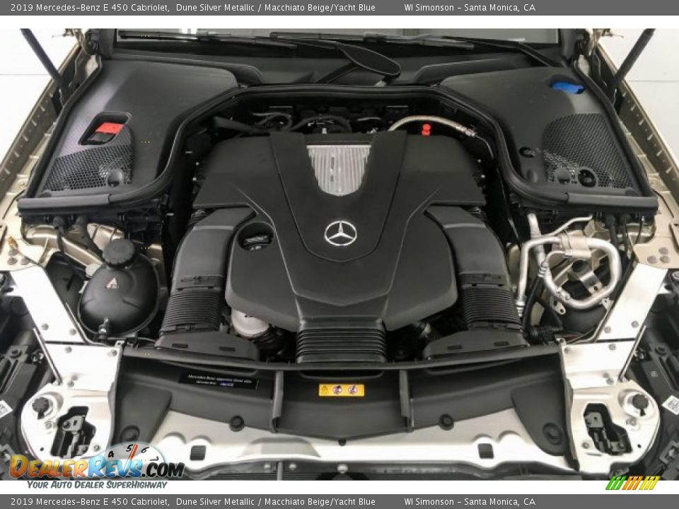 2019 Mercedes-Benz E 450 Cabriolet Dune Silver Metallic / Macchiato Beige/Yacht Blue Photo #8