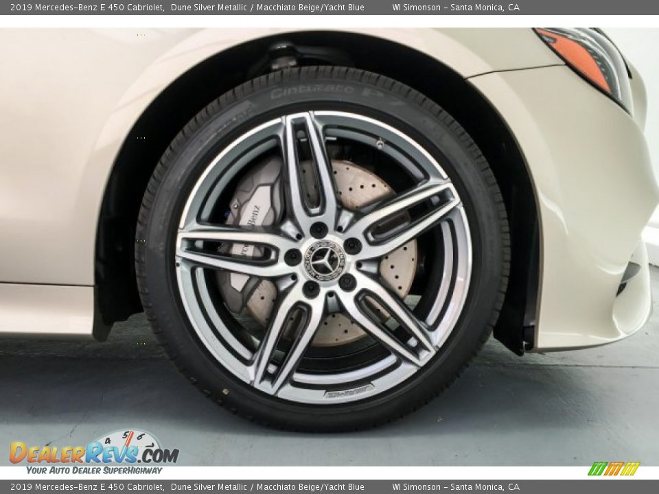 2019 Mercedes-Benz E 450 Cabriolet Dune Silver Metallic / Macchiato Beige/Yacht Blue Photo #9