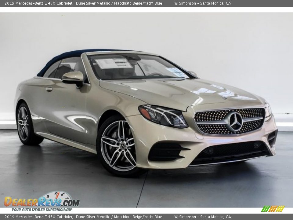 2019 Mercedes-Benz E 450 Cabriolet Dune Silver Metallic / Macchiato Beige/Yacht Blue Photo #12