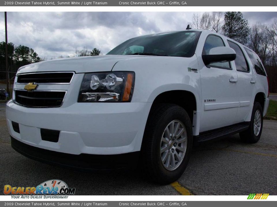 2009 Chevrolet Tahoe Hybrid Summit White / Light Titanium Photo #2