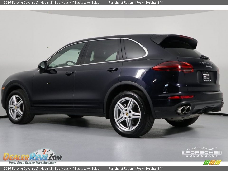 2016 Porsche Cayenne S Moonlight Blue Metallic / Black/Luxor Beige Photo #4