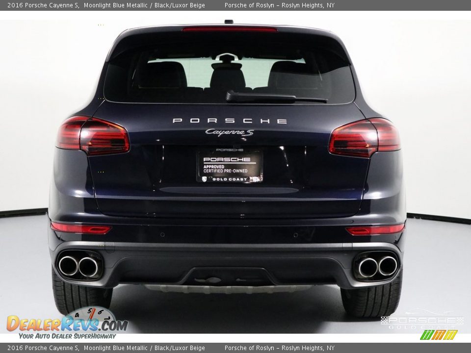 2016 Porsche Cayenne S Moonlight Blue Metallic / Black/Luxor Beige Photo #6
