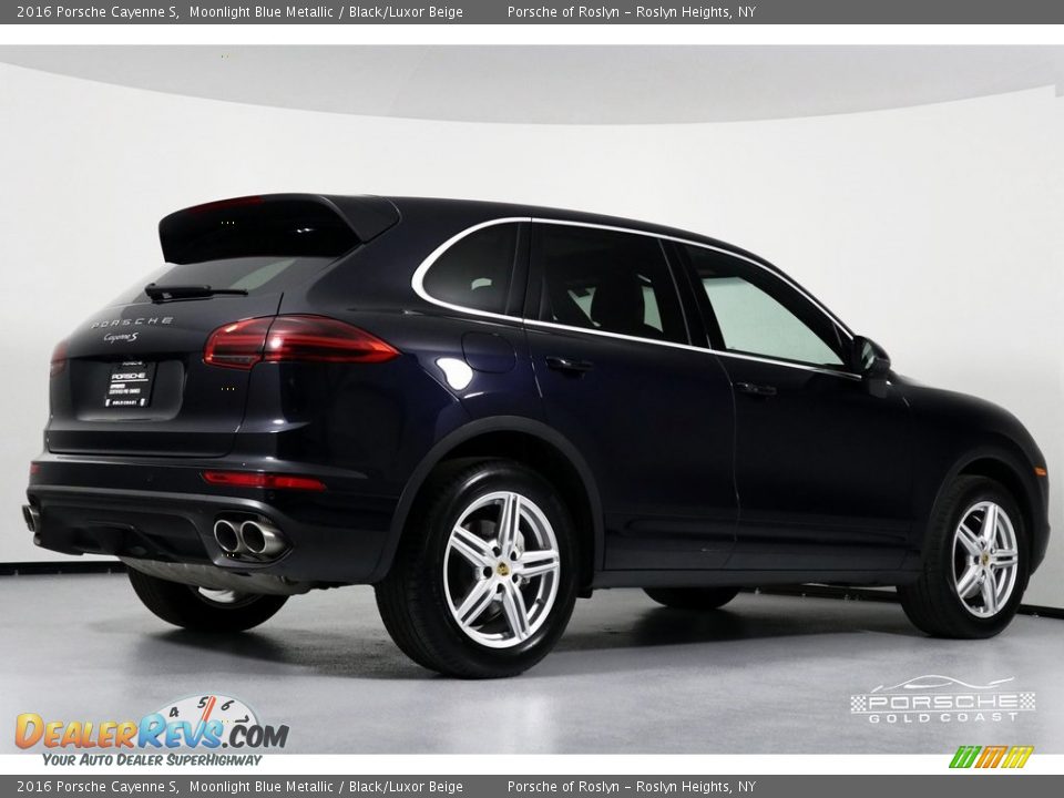 2016 Porsche Cayenne S Moonlight Blue Metallic / Black/Luxor Beige Photo #9