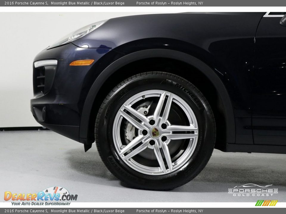 2016 Porsche Cayenne S Moonlight Blue Metallic / Black/Luxor Beige Photo #11