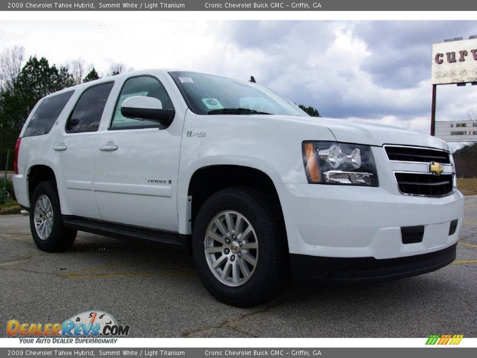 2009 Chevrolet Tahoe Hybrid Summit White / Light Titanium Photo #4