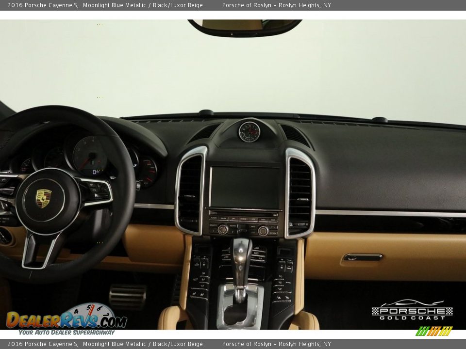 2016 Porsche Cayenne S Moonlight Blue Metallic / Black/Luxor Beige Photo #17