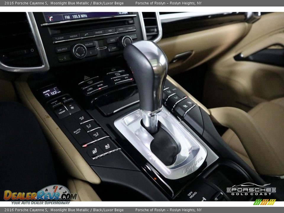 2016 Porsche Cayenne S Moonlight Blue Metallic / Black/Luxor Beige Photo #22