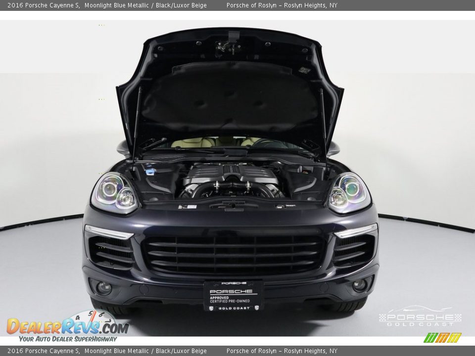2016 Porsche Cayenne S Moonlight Blue Metallic / Black/Luxor Beige Photo #28