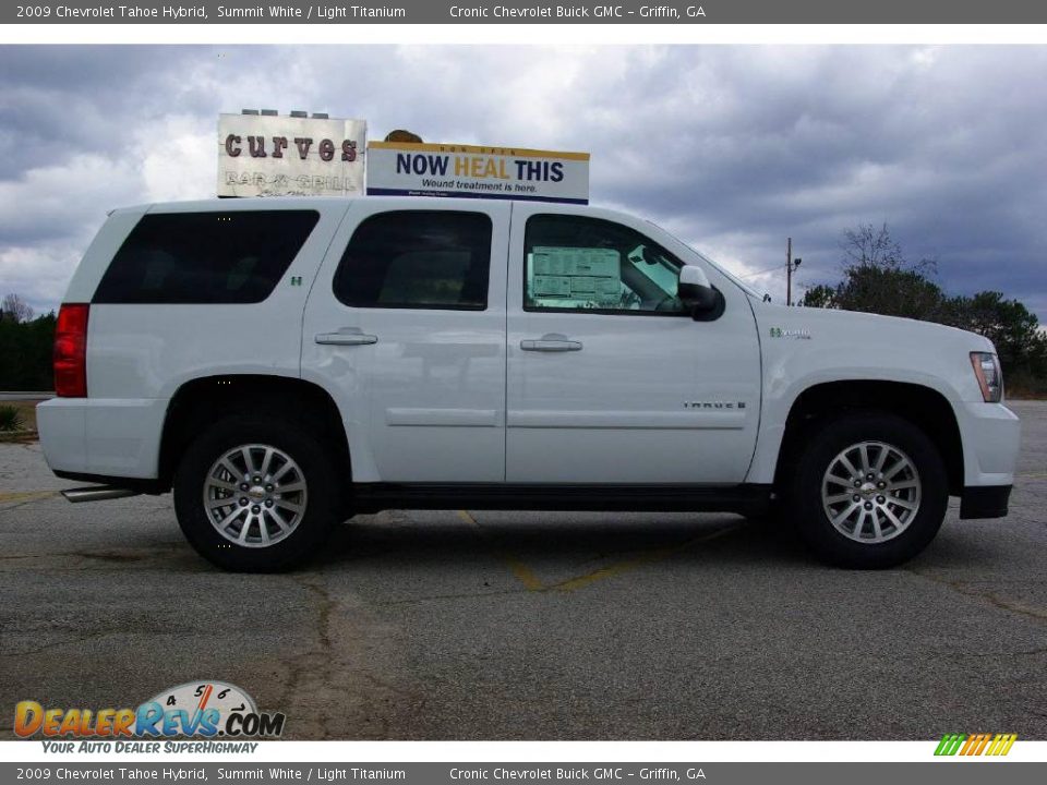 2009 Chevrolet Tahoe Hybrid Summit White / Light Titanium Photo #5