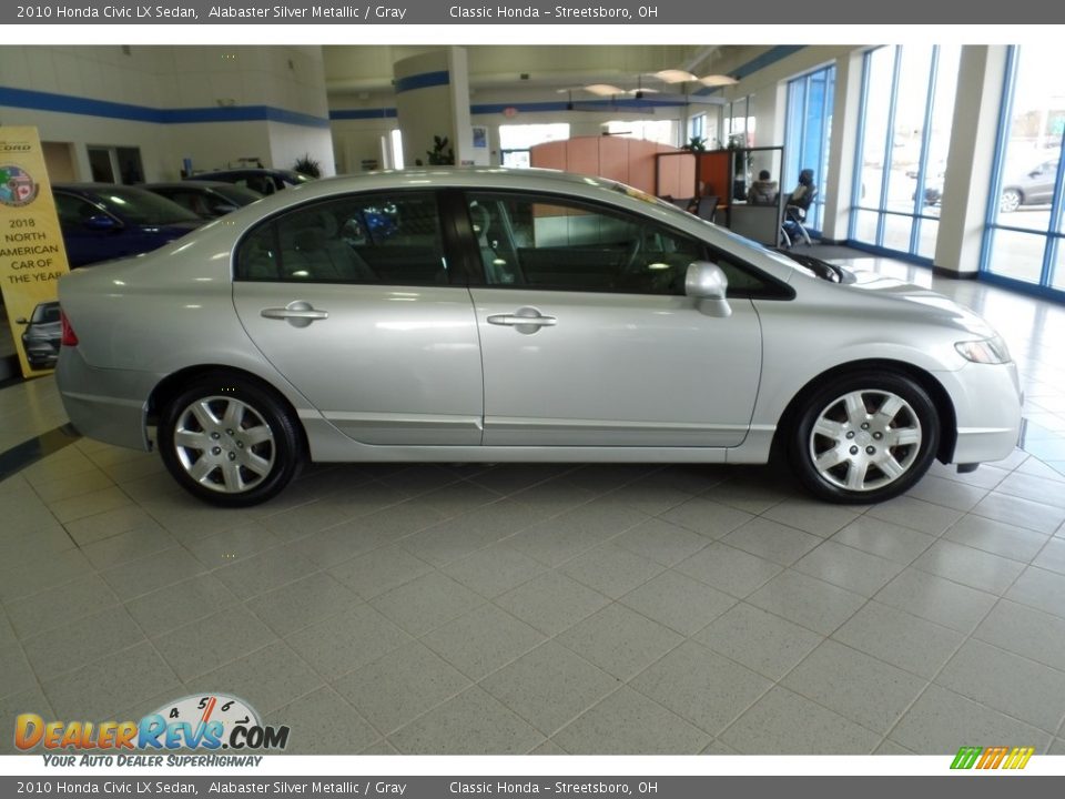 2010 Honda Civic LX Sedan Alabaster Silver Metallic / Gray Photo #5