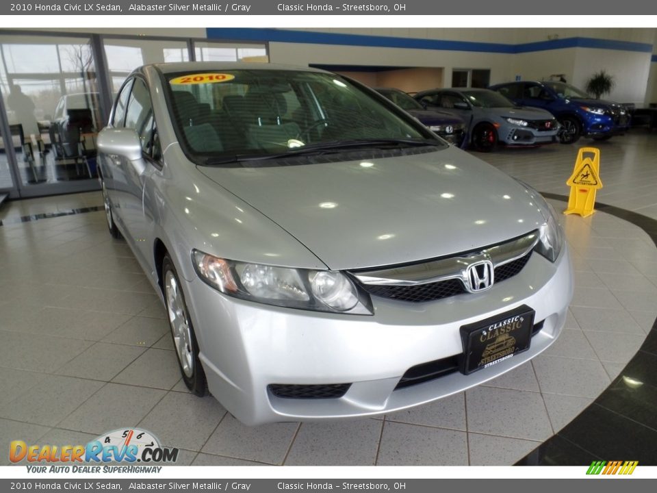 2010 Honda Civic LX Sedan Alabaster Silver Metallic / Gray Photo #6