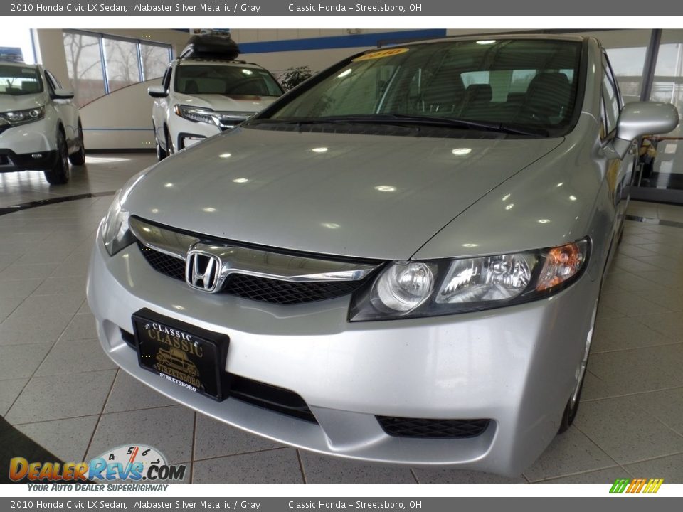 2010 Honda Civic LX Sedan Alabaster Silver Metallic / Gray Photo #7