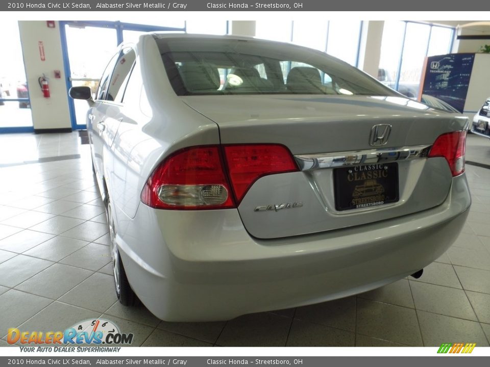 2010 Honda Civic LX Sedan Alabaster Silver Metallic / Gray Photo #9