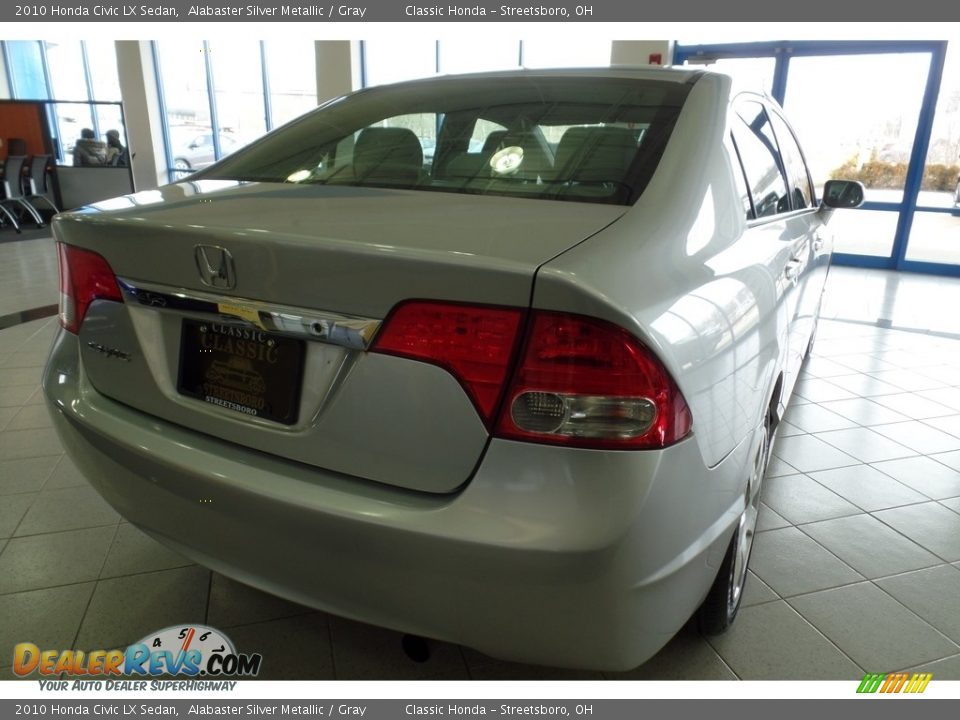 2010 Honda Civic LX Sedan Alabaster Silver Metallic / Gray Photo #10