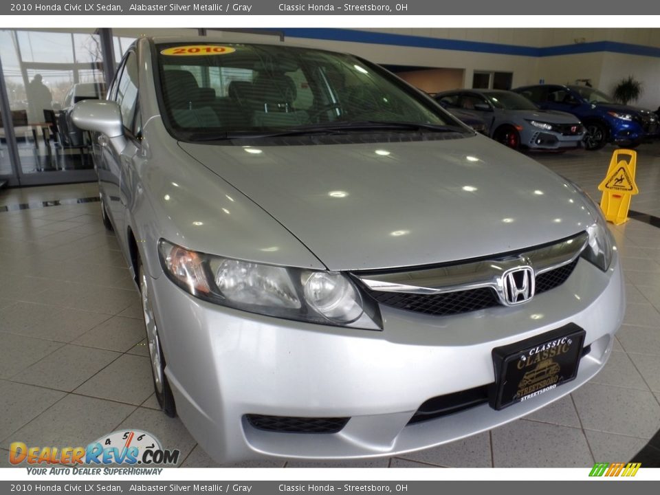 2010 Honda Civic LX Sedan Alabaster Silver Metallic / Gray Photo #12