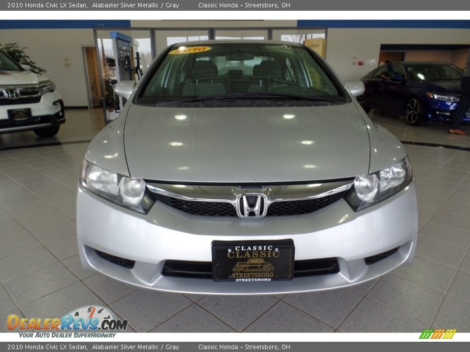 2010 Honda Civic LX Sedan Alabaster Silver Metallic / Gray Photo #13