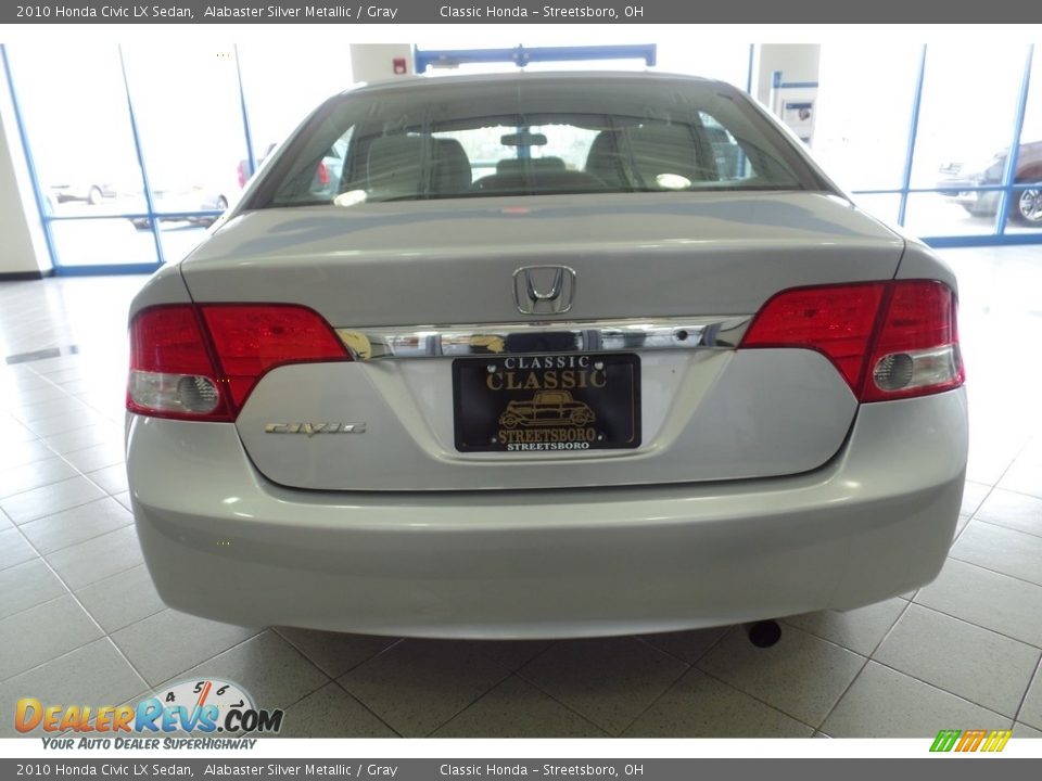 2010 Honda Civic LX Sedan Alabaster Silver Metallic / Gray Photo #14