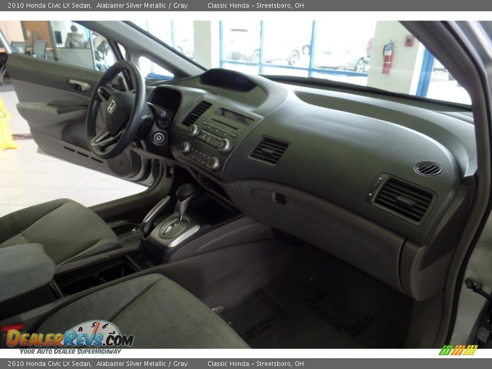 2010 Honda Civic LX Sedan Alabaster Silver Metallic / Gray Photo #18