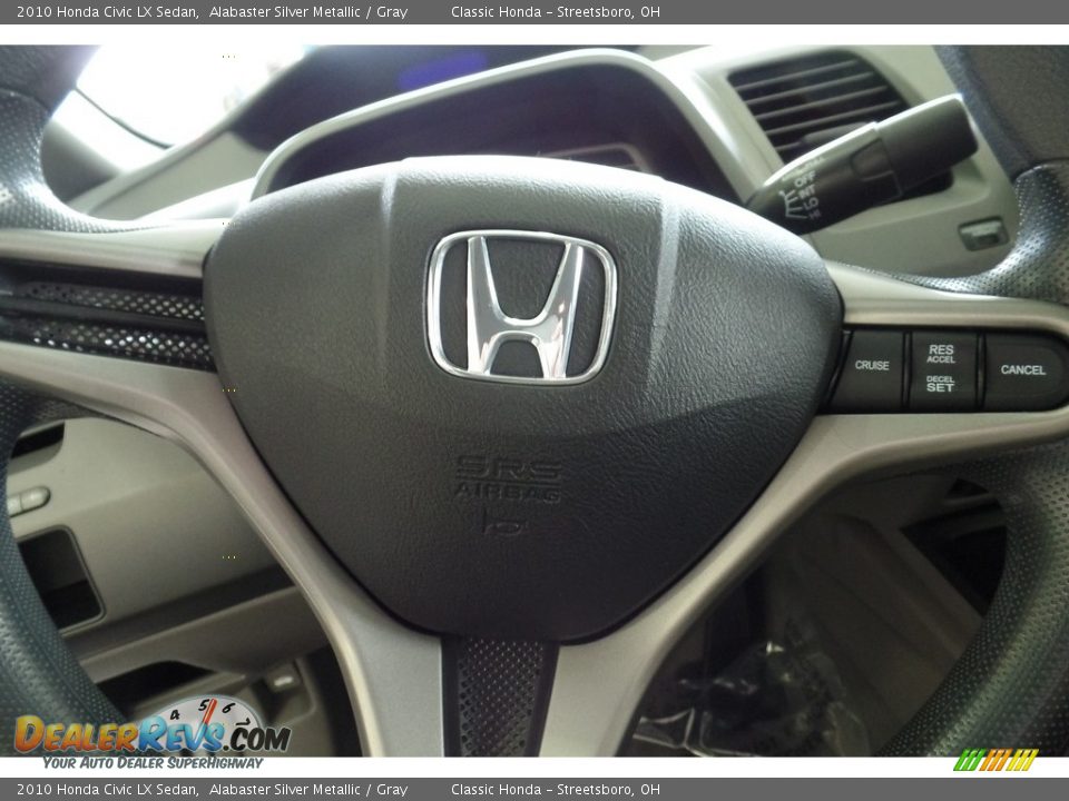 2010 Honda Civic LX Sedan Alabaster Silver Metallic / Gray Photo #22