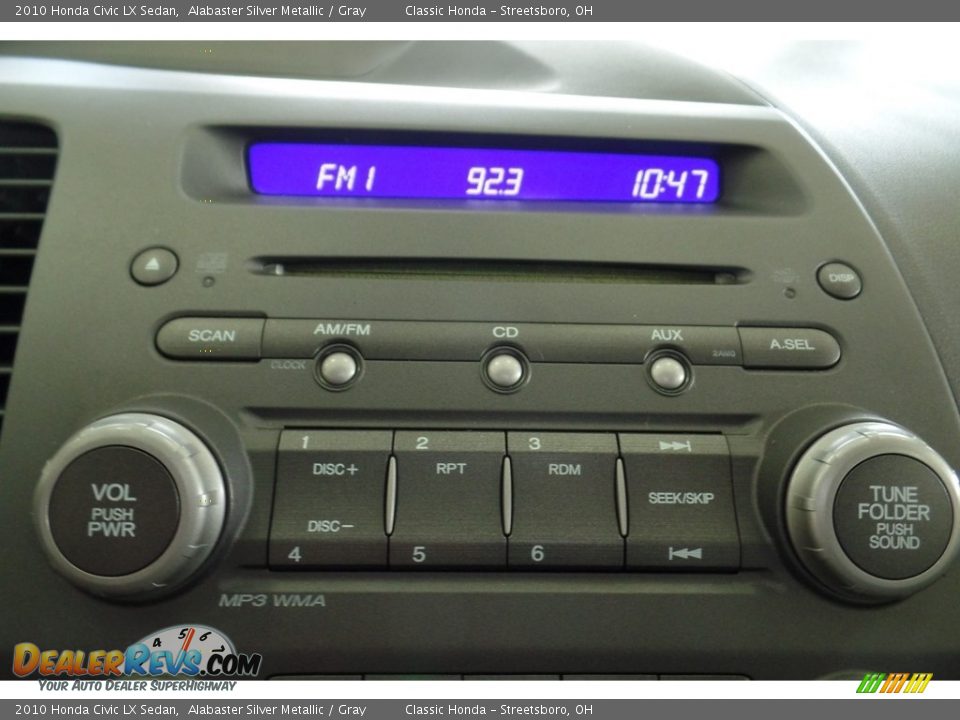 2010 Honda Civic LX Sedan Alabaster Silver Metallic / Gray Photo #25