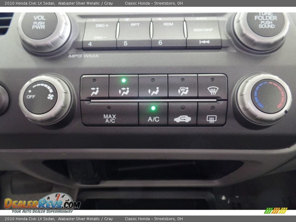 2010 Honda Civic LX Sedan Alabaster Silver Metallic / Gray Photo #26