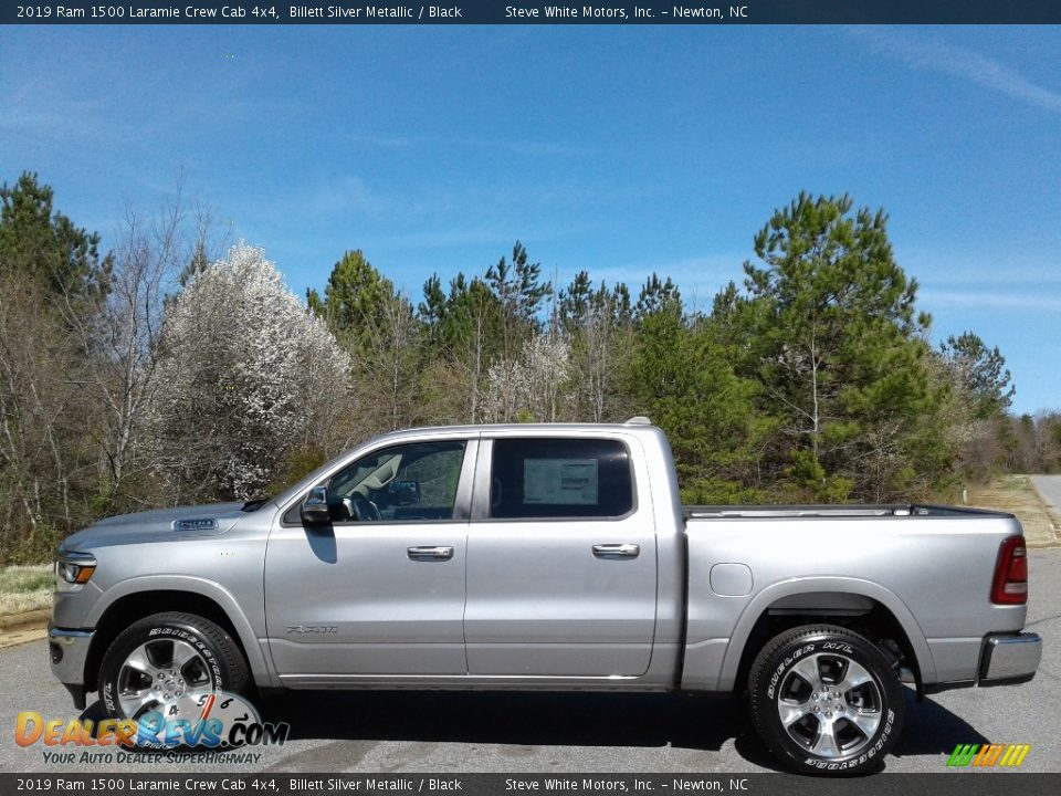 2019 Ram 1500 Laramie Crew Cab 4x4 Billett Silver Metallic / Black Photo #1