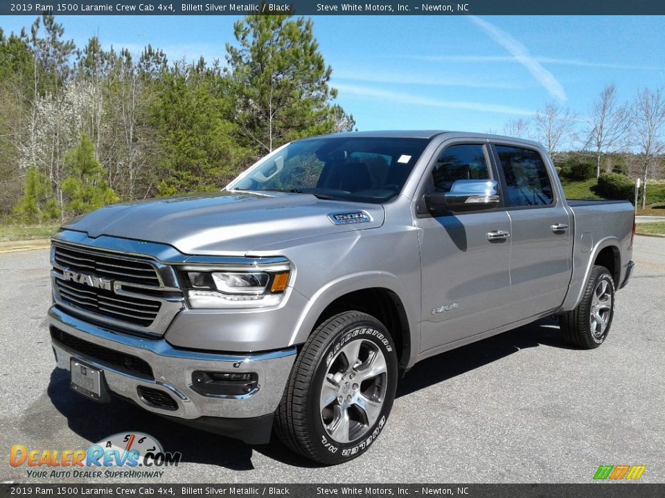 2019 Ram 1500 Laramie Crew Cab 4x4 Billett Silver Metallic / Black Photo #2