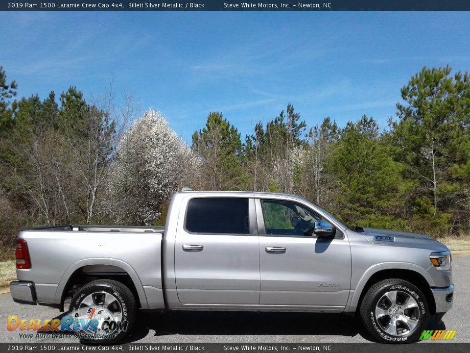 2019 Ram 1500 Laramie Crew Cab 4x4 Billett Silver Metallic / Black Photo #5