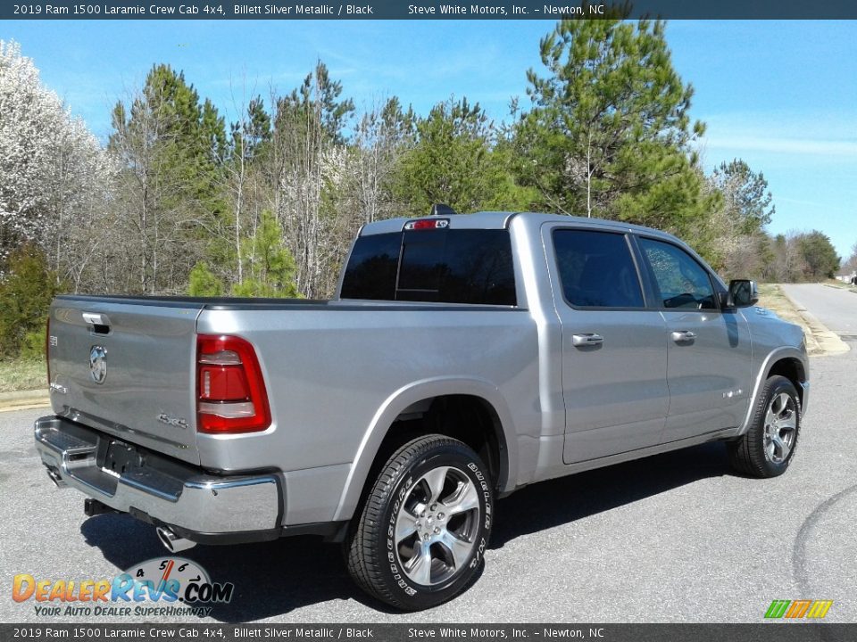 2019 Ram 1500 Laramie Crew Cab 4x4 Billett Silver Metallic / Black Photo #6