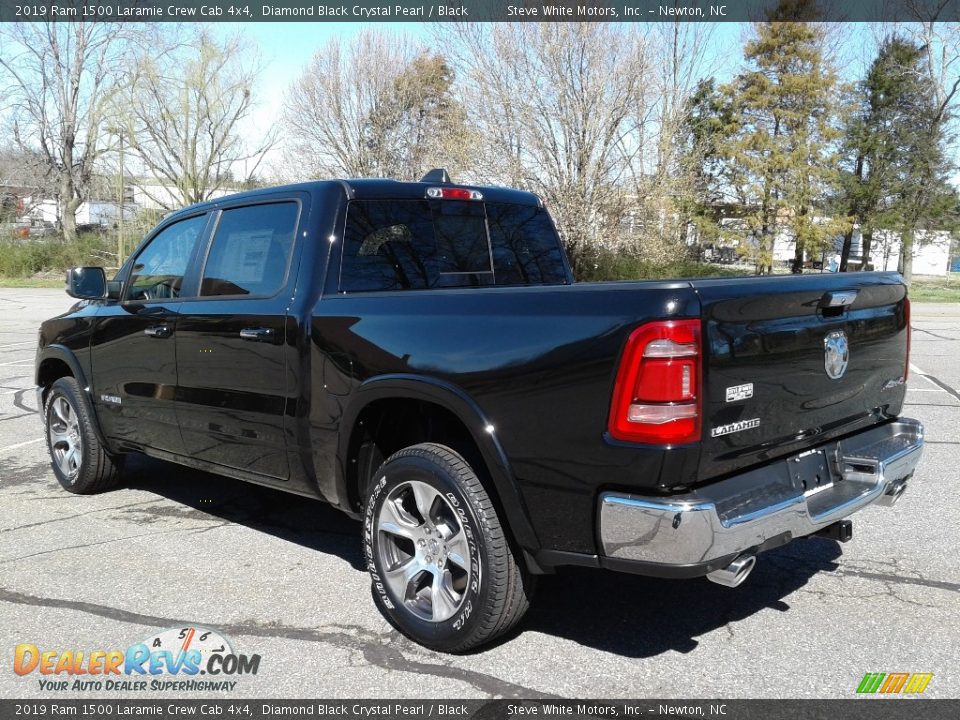 2019 Ram 1500 Laramie Crew Cab 4x4 Diamond Black Crystal Pearl / Black Photo #8