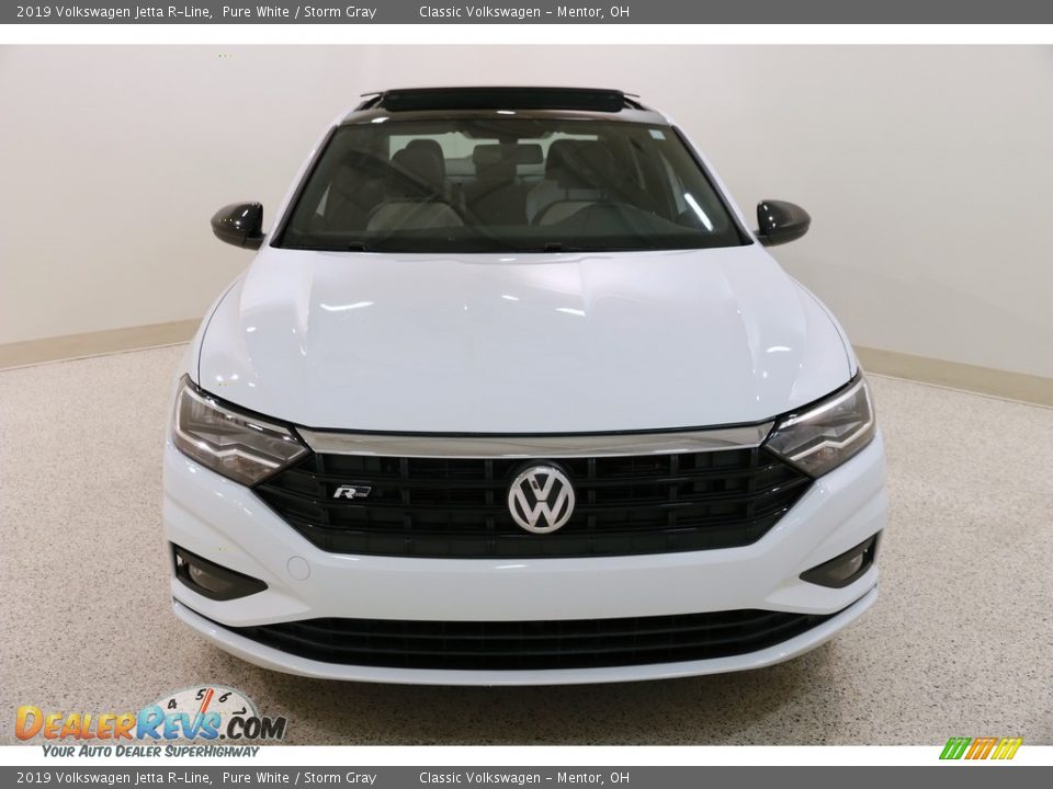 2019 Volkswagen Jetta R-Line Pure White / Storm Gray Photo #2